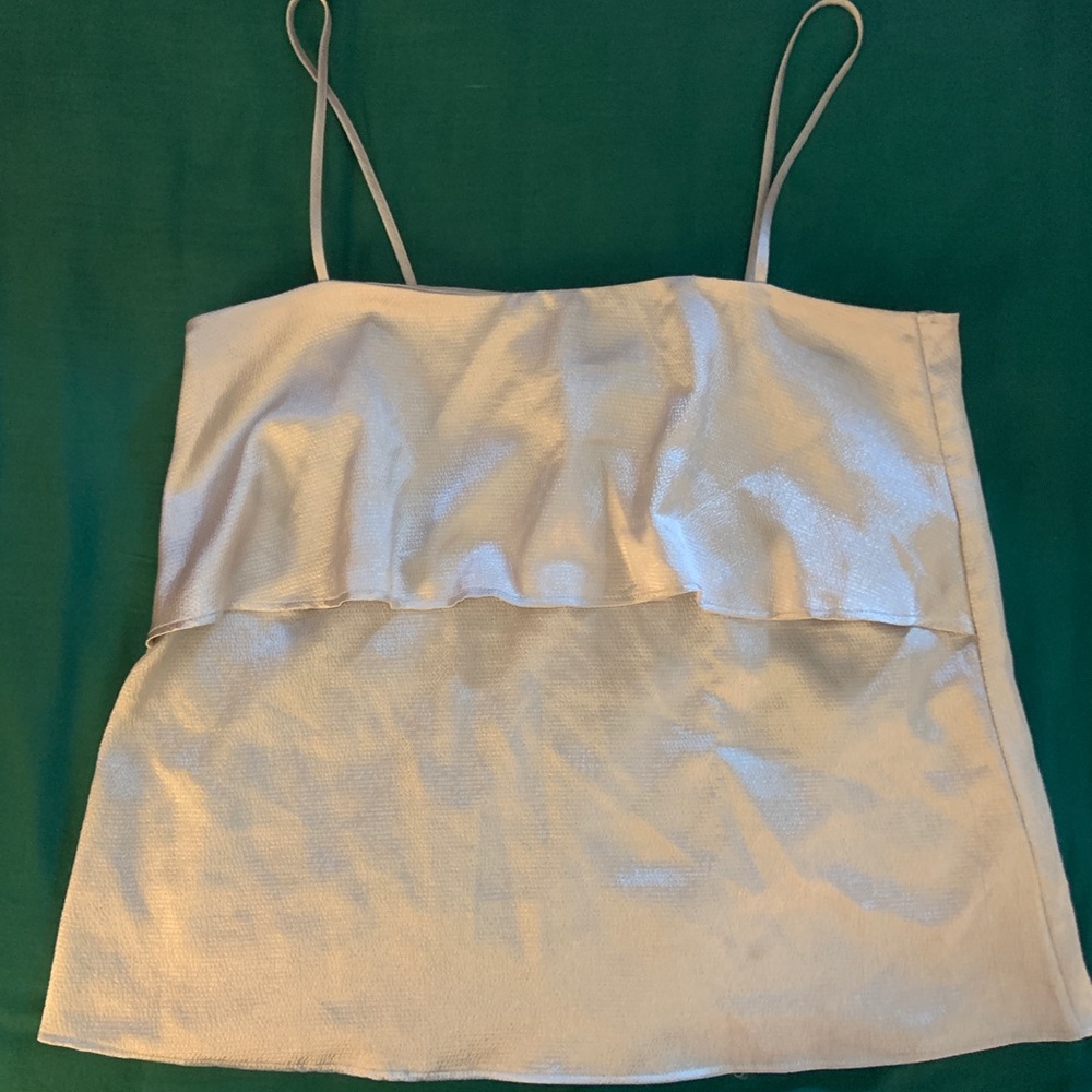 🌼3/$24 H&M satin silver tank top